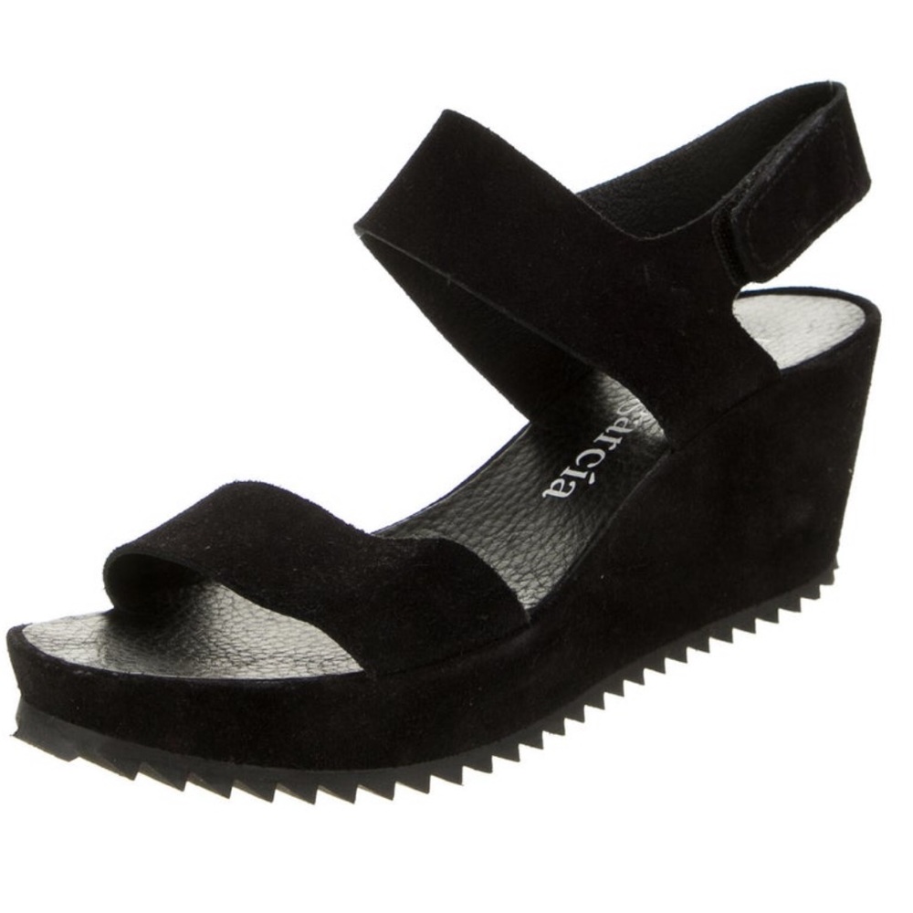 Pedro Garcia Black Suede Wedges